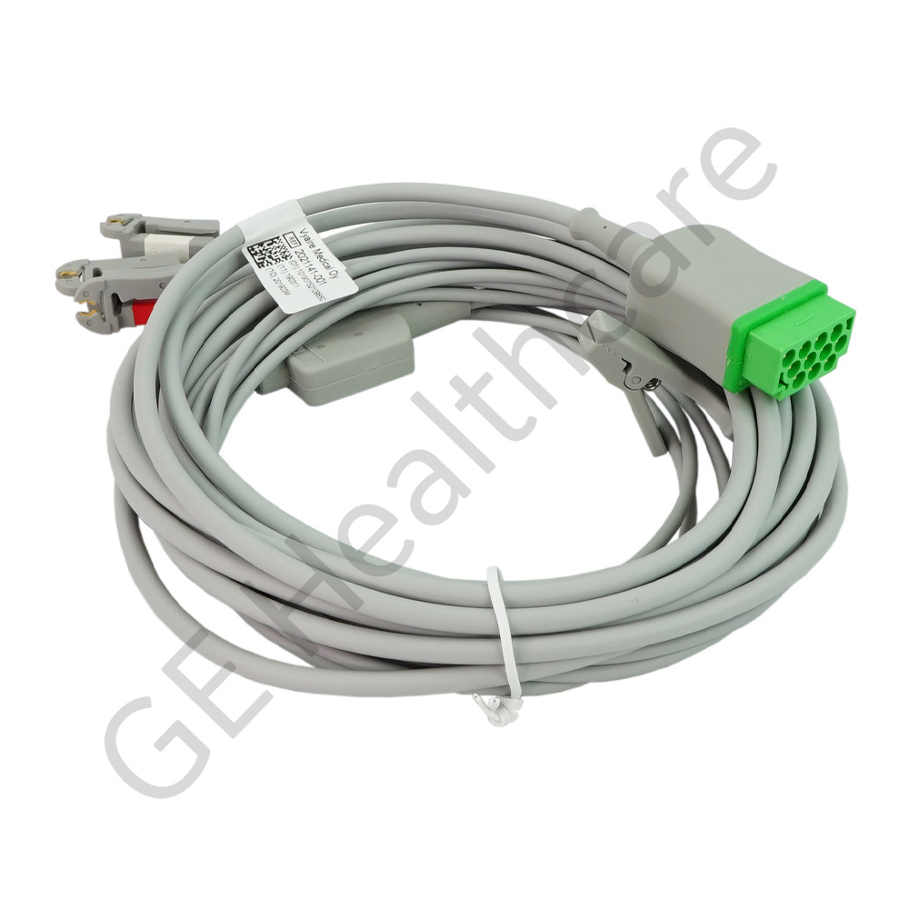 ECG Trunk Cable, 3-ld w/ integrated grabber leadwire, AHA, 3.6 m/12 ft. ECG Trunk Cable, 3-ld w/ integrated grabber leadwire, AHA, 3.6 m/12 ft.