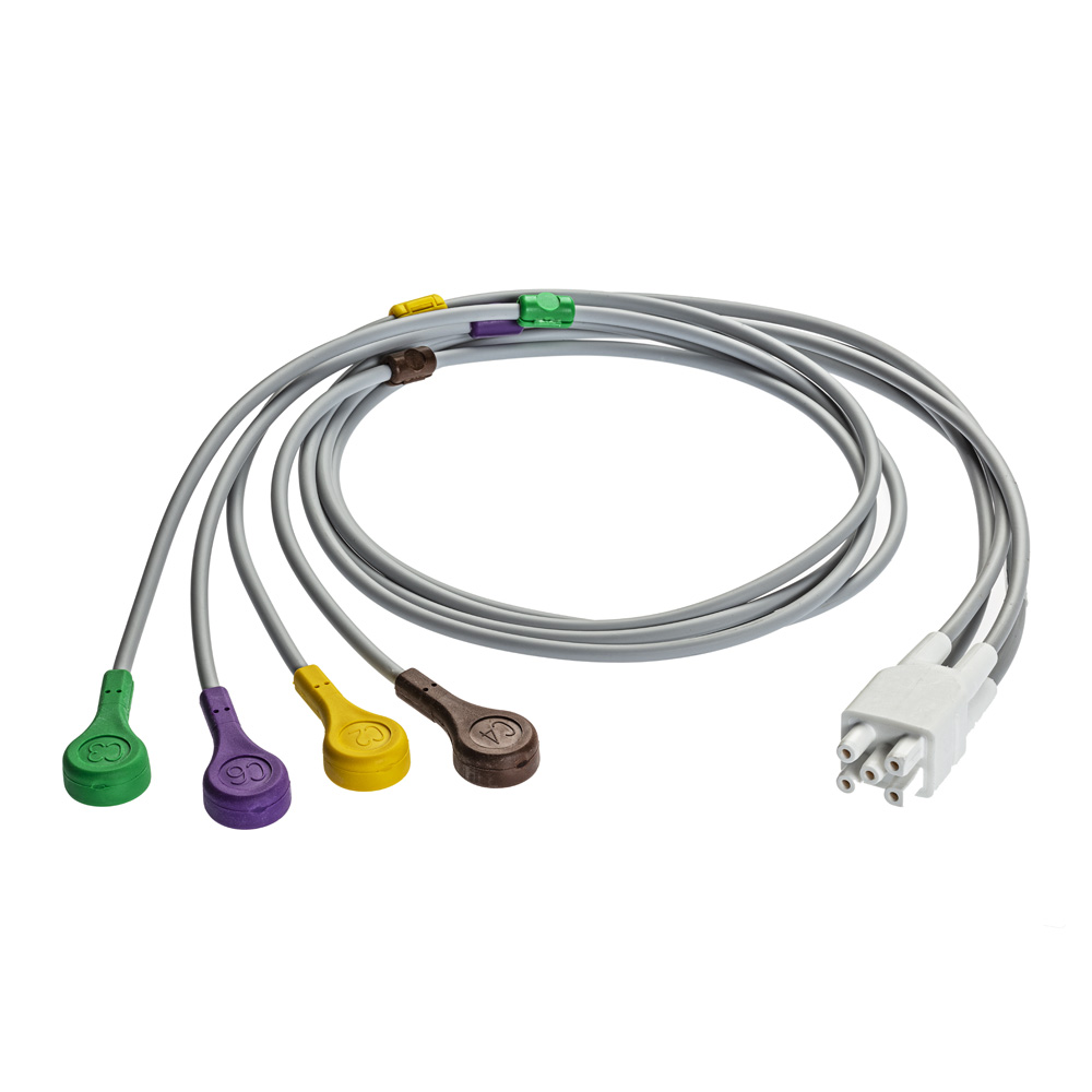 ECG 4-lead Leadwire Set, Snap, IEC, 74cm (1/box)