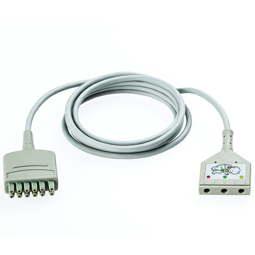 Cable, ECG, Neonatal DIN, 3-lead, IEC, 3.6m/12 ft., 1/pack Cable, ECG, Neonatal DIN, 3-lead, IEC, 3.6m/12 ft., 1/pack