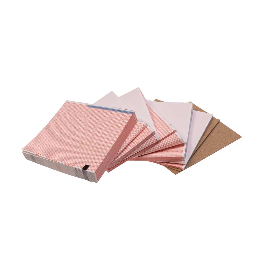 Thermal Paper 80mm Wide, Red Grid 75mm Wide, Z-Fold, Block Queue, 280 Sheets, 10 Packs