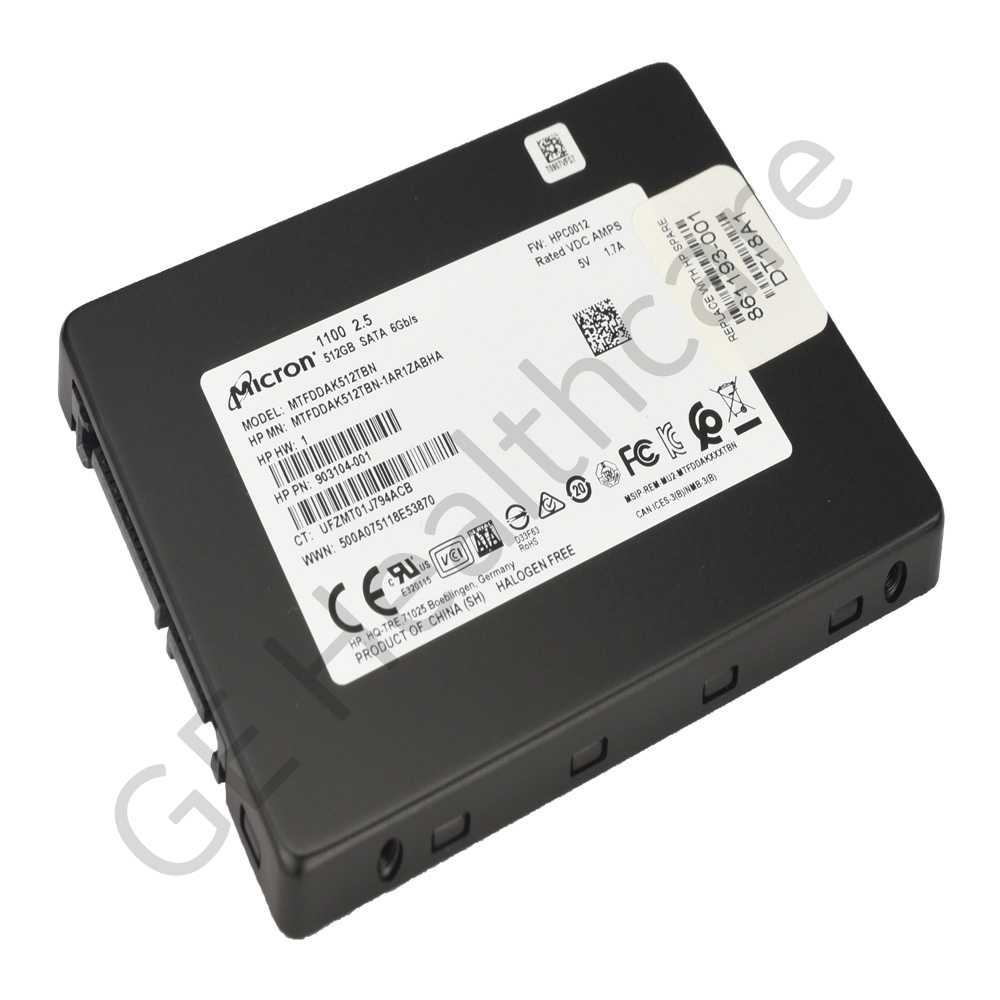 512GB 2.5" SATA SSD without Adapter