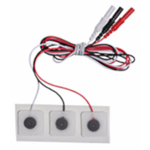 ECG Pre-Wired Electrode 3-LD AHA SQ Radiotransparant Square Solid Gel, 22.225mm /0.875 ECG Pre-Wired Electrode 3-LD AHA SQ Radiotransparant Square Solid Gel, 22.225mm /0.875