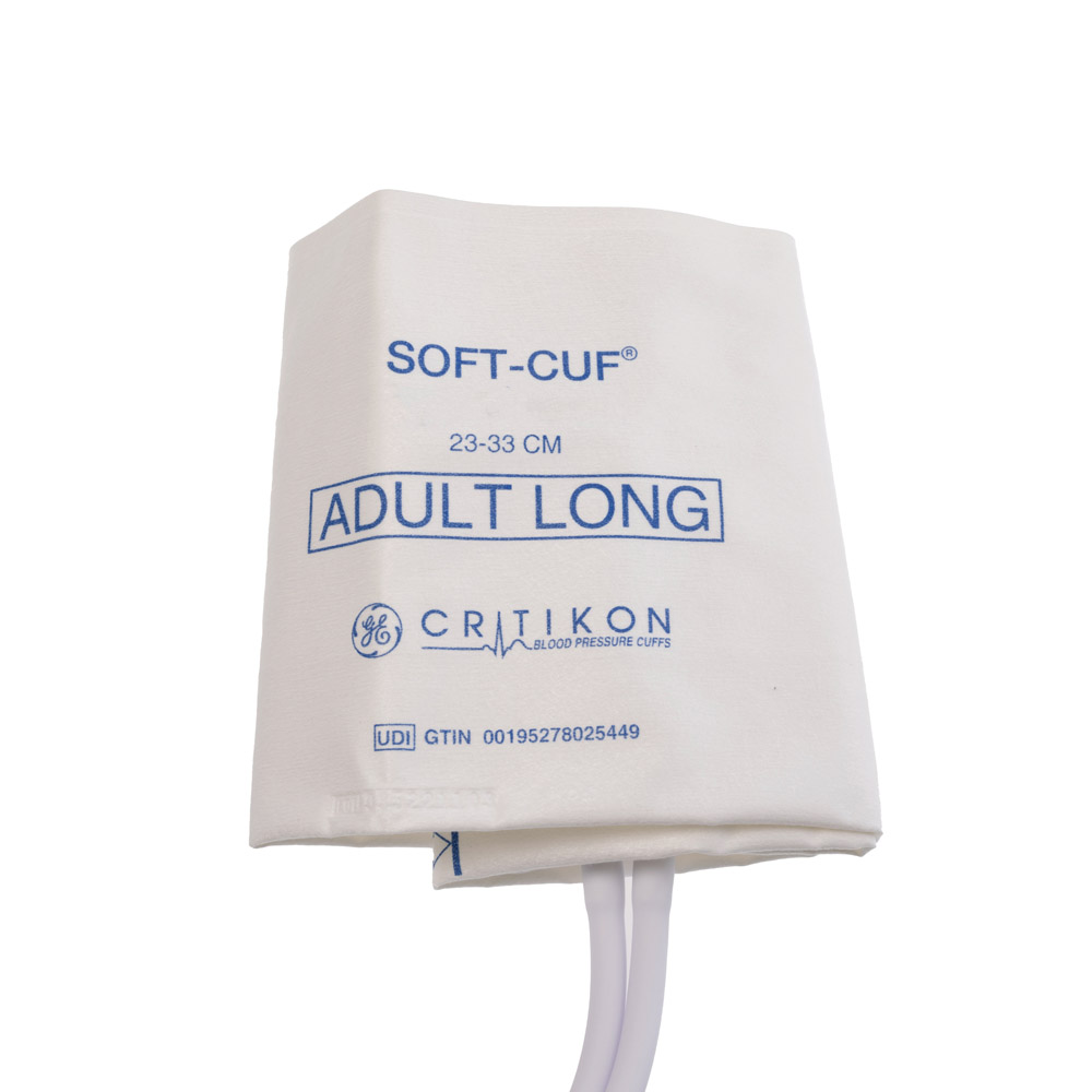 SOFT-CUF Adult Long Blood Pressure Cuff, 2 Tubes DINACLICK, ISO80369-5 (20/box)