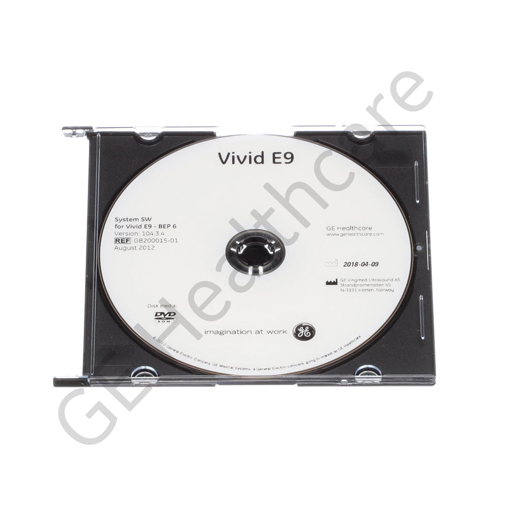 Vivid E9 System Software v.104.3.4 for Back End Processor 6